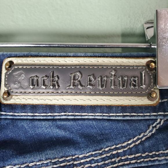 Rock Revival Womens Tali Mid Rise Boot Cut Jeans Size 24 - Picture 6 of 12